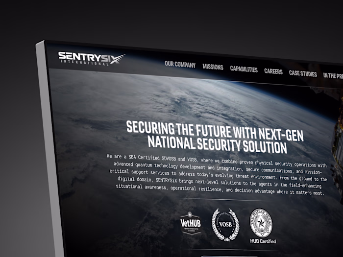 SentrySix Homepage Rebuild