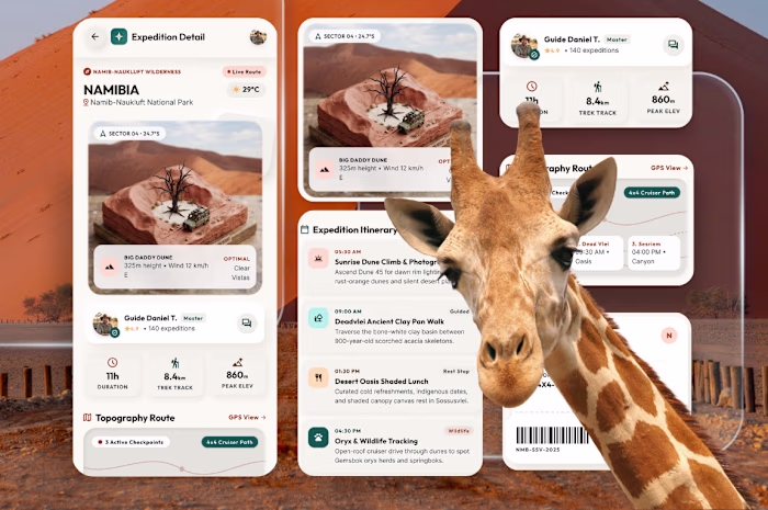 Travel App Design concept UI/UX