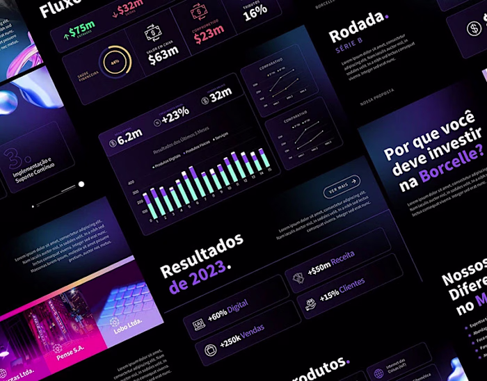 Template Para Pitch Deck e Relatório Financeiro