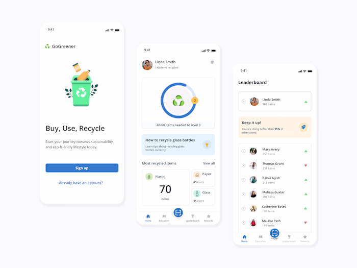 Recycling app - redesign