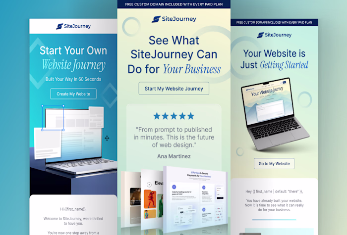 Email Design Website AI builder