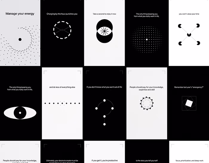 Minimalistic animations series