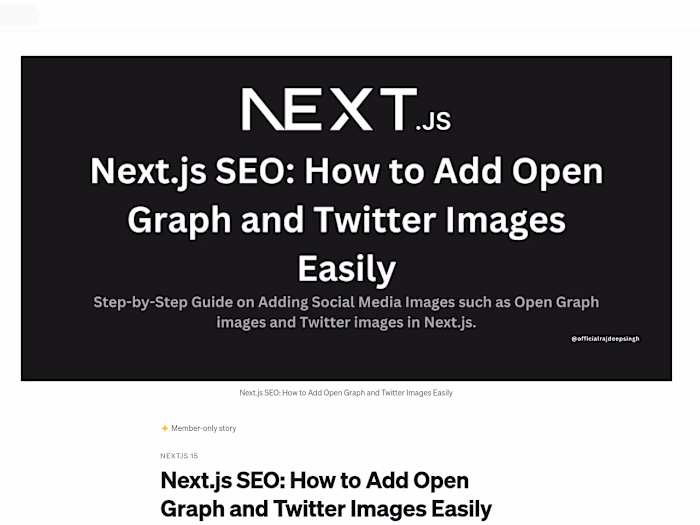 Next.js SEO: How to Add Open Graph and Twitter Images Easily