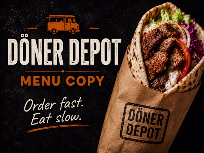 Menu copy for a fictional food truck built around bold flavo...