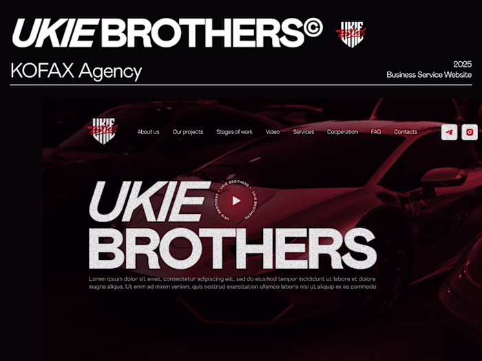 UI/UX Website Design for an Automotive Services Website