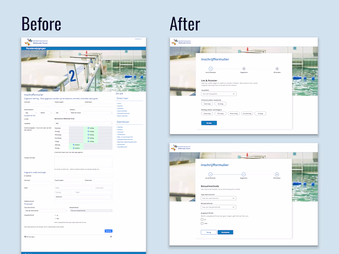 UX Redesign Suggestion — Swimming