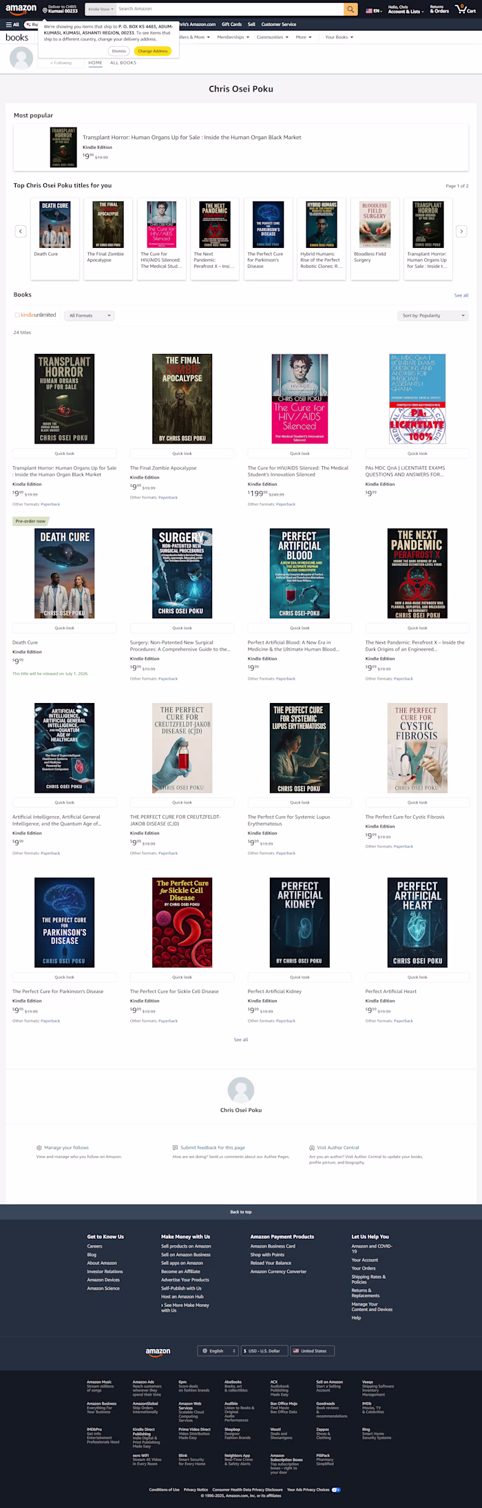Explore a collection of visionary books by Chris Osei Poku t...