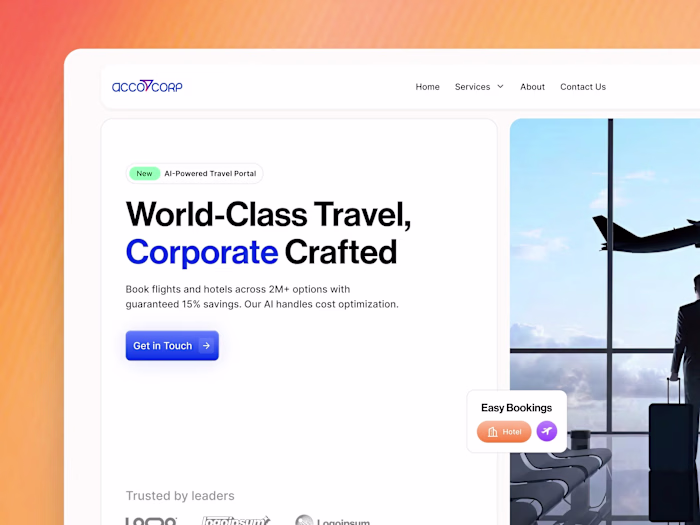 Zero to Website in 18 days for B2E Corporate Travel Management