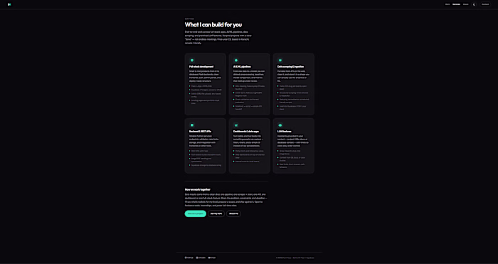 Built a full-stack portfolio from