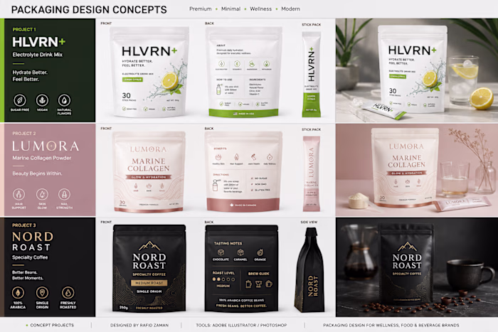 Modern Packaging Design for Wellness