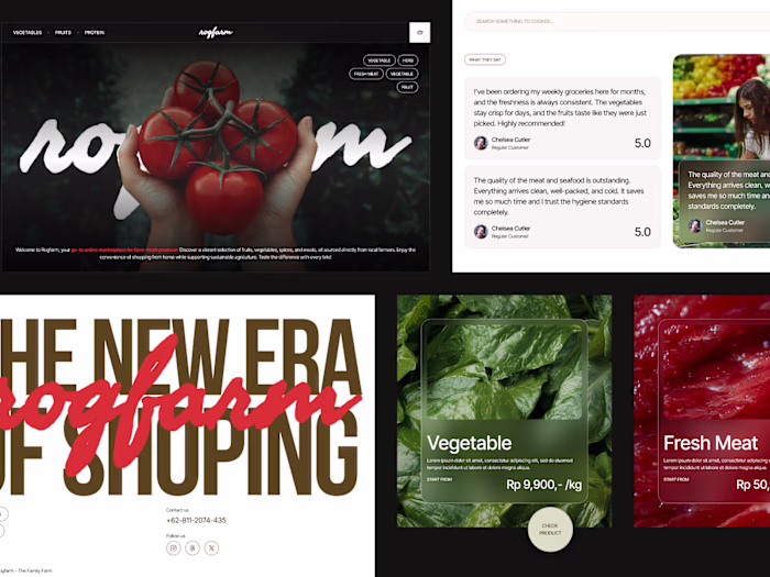 RogFarm Website Design for Agricultural Marketplace