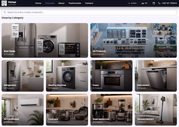 Custom E-Commerce Store with Drag and Drop Admin Panel (Cyprus)