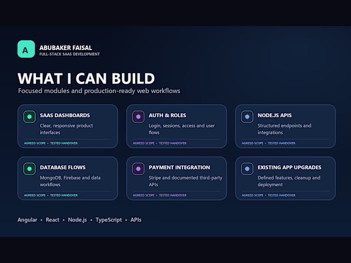 Full-Stack SaaS Capabilities — Original Portfolio Demonstration