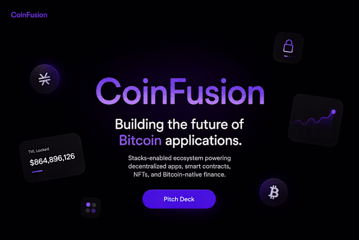 CoinFusion Pitch Deck Design