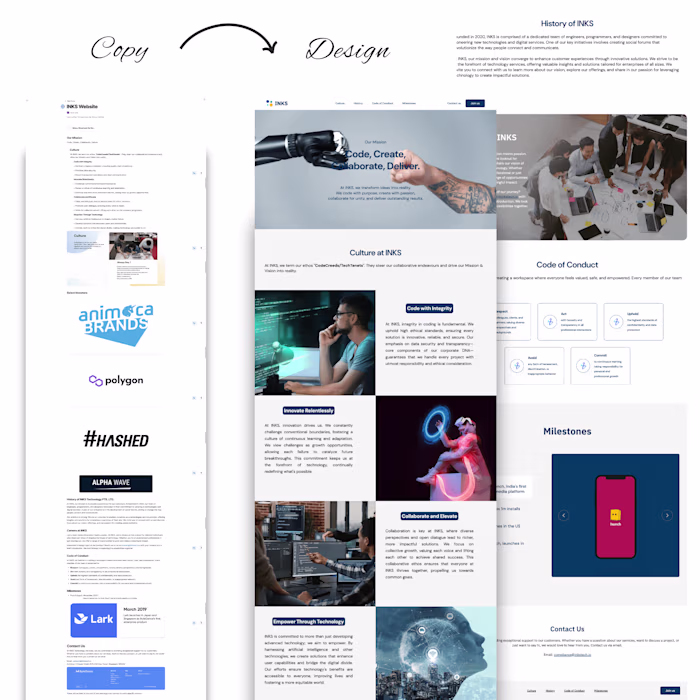 INKS Tech - Wordpress to Webflow Migration