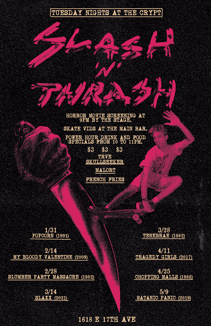 Slash ‘N’ Thrash – Horror Movie Calendar Poster
