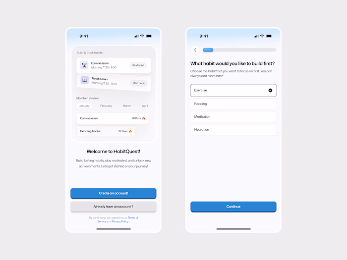 Onboarding UI