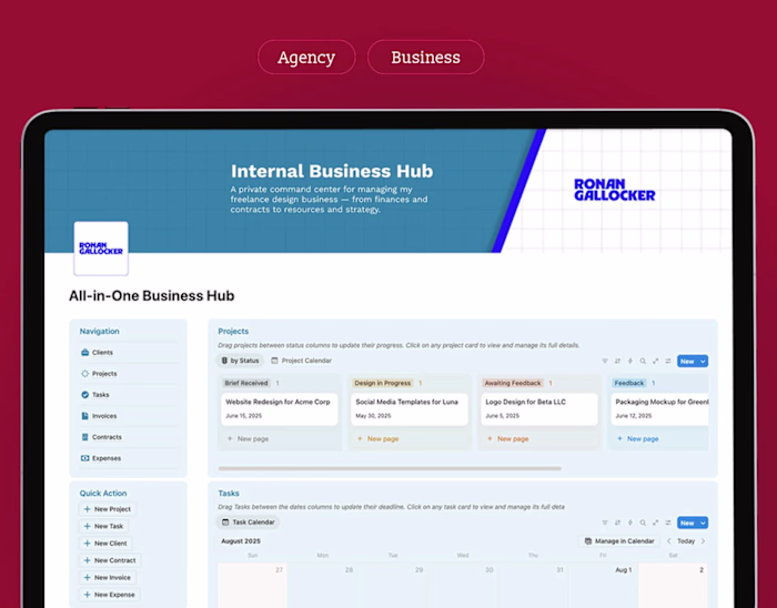 Custom Notion Operating System for a Design Agency