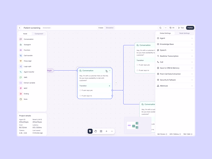 A design system and product overhaul for AI voice agents
