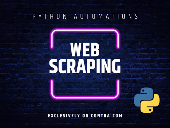 Data scraping, web scraping python automation