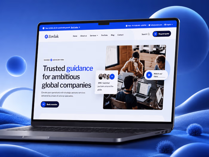 Zovlak – Modern Business Consulting Website