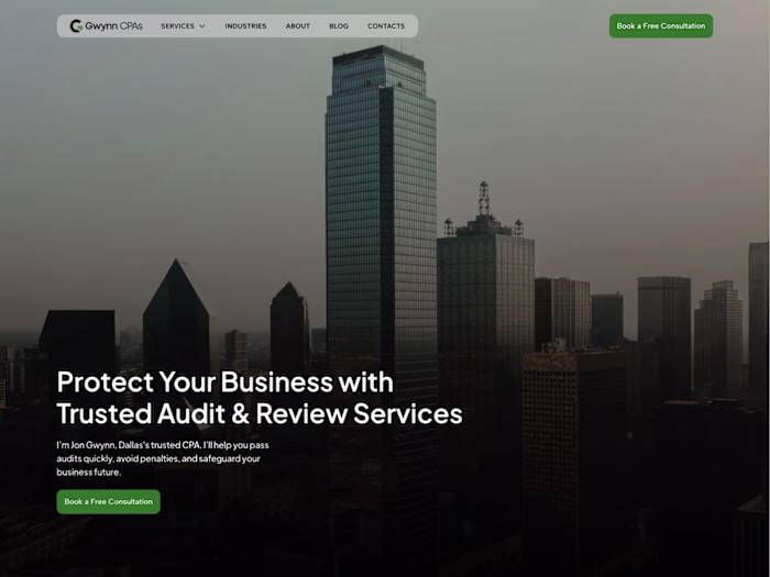 Gwynn CPAs: Framer site for an accounting firm