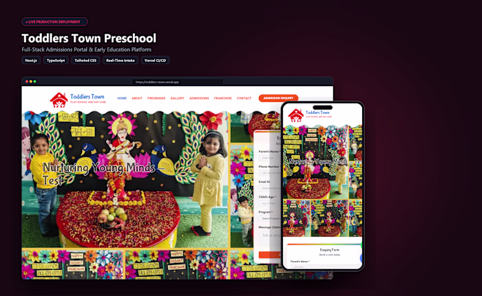 Project Title: Toddlers Town —