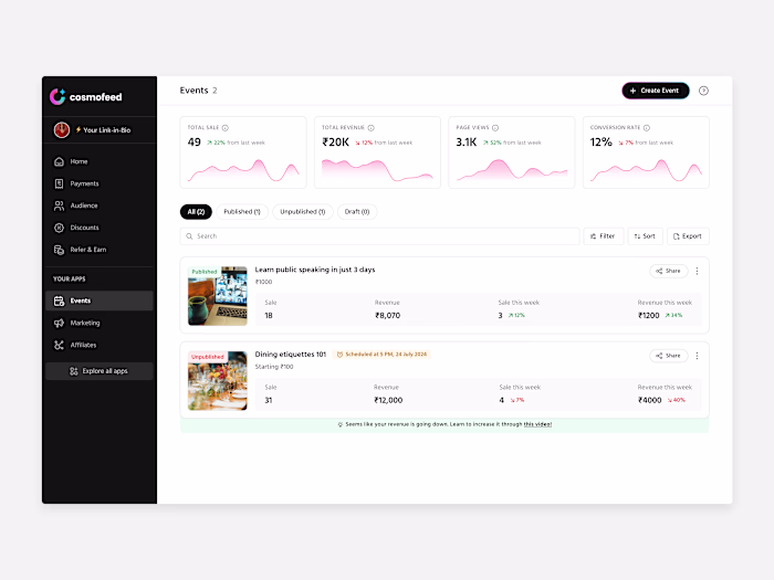 Dashboard - SaaS Web Design