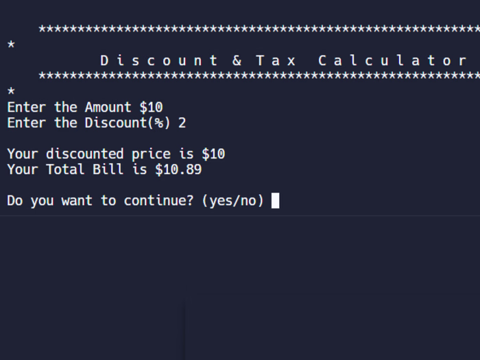 Discount Calculator
