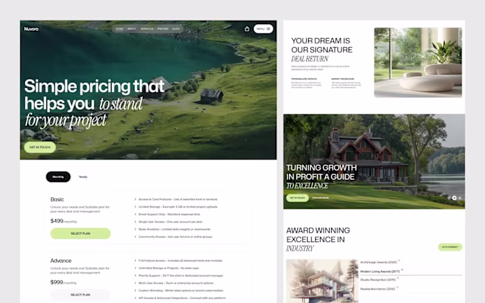 Meet Nuvora A modern template crafted for sustainable archit...