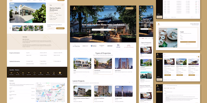 Real Estate Website & Admin Dashboards