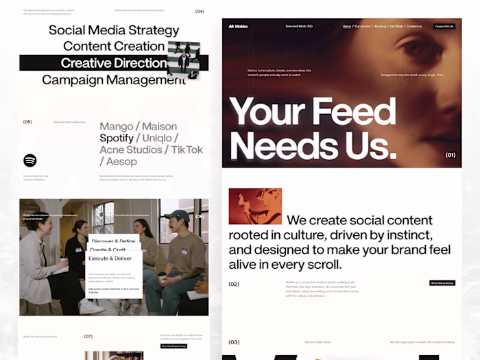 Mokko - Social Media Agency Website