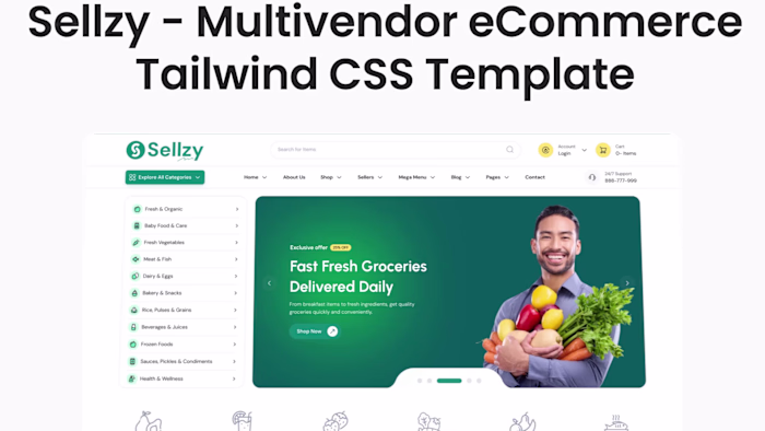 Sellzy - Multivendor eCommerce Tailwind CSS Template