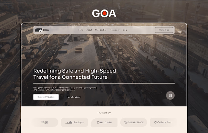 GOA | Enterprise Railway Website Design