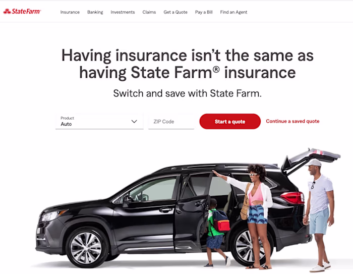 State Farm.com content and brand