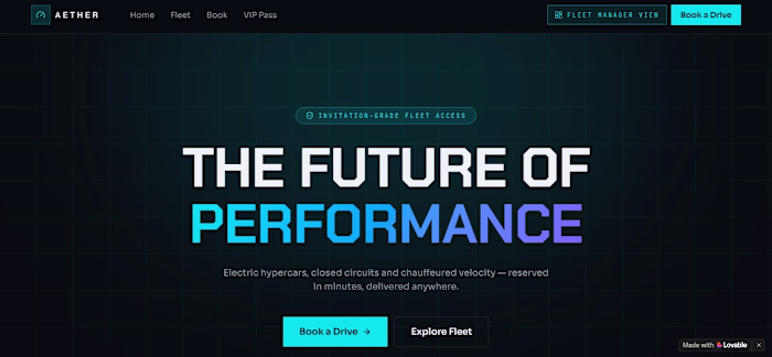 Project Title: AETHER DRIVE —