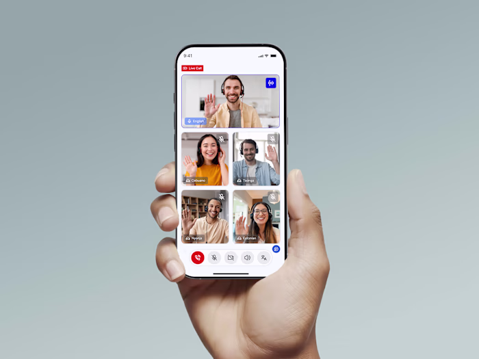 UI Concept Design for Google Meet Voice Translation
