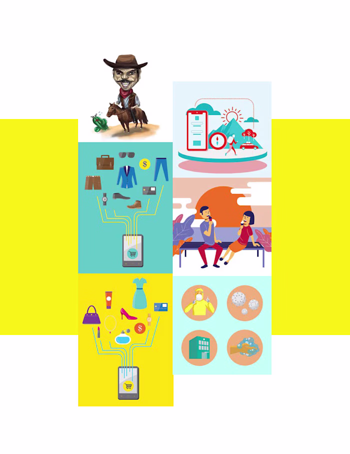 Vector and digital illustrations