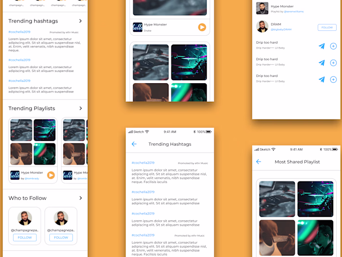 Music app design