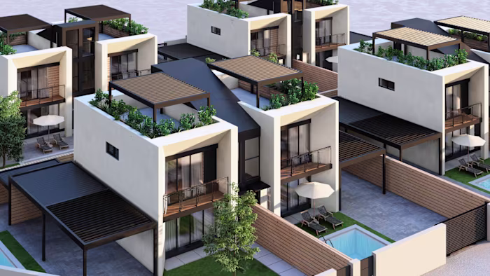 Apartments complex - design and rendering
