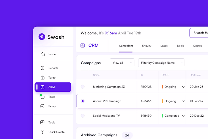 Swosh CRM