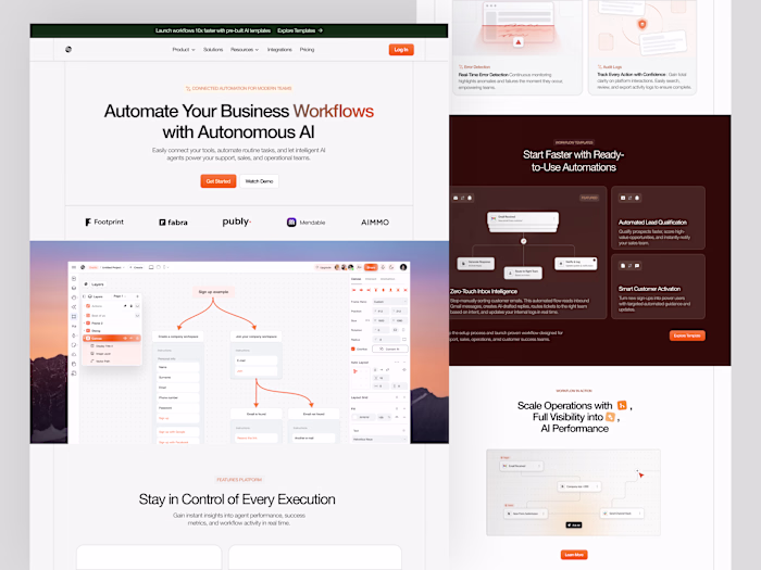 AI Workflow Automation Platform Landing Page | Framer