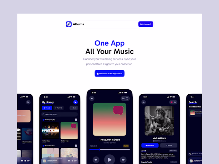 In progress UI for an upcoming redesign for the Albums webpa...