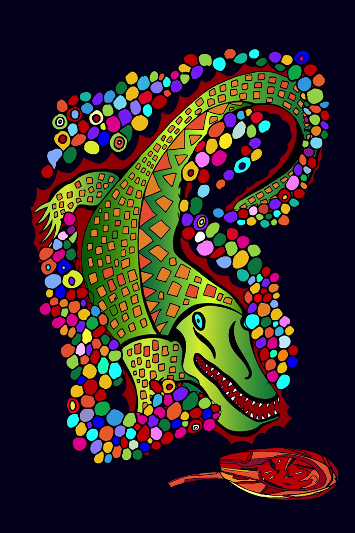 Vibrant Alligator Artwork