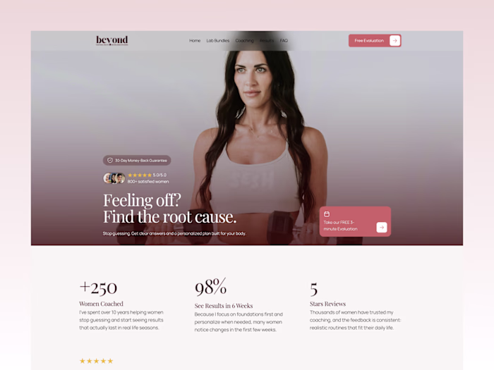 HealthTech + Coaching Premium Website Transformation