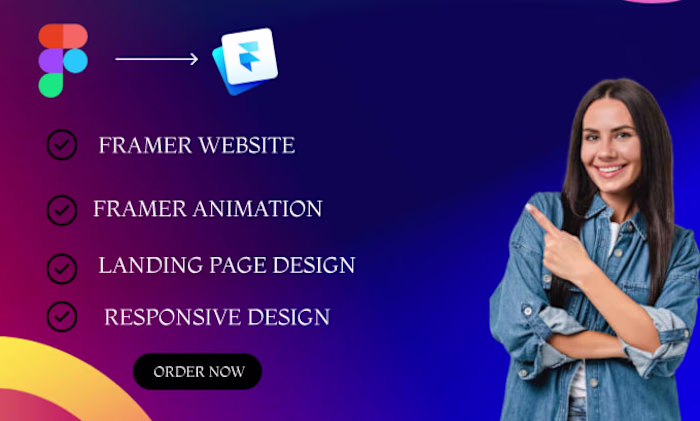 I will build or rebuild your framer website, framer animation