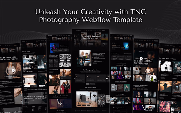 Photography Landing Page Template: Behance