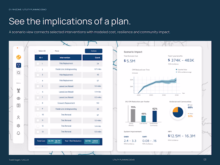 Utility Planning Interface & Decision Flow