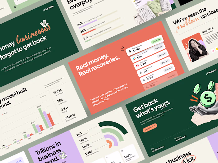 Fintech Investor Pitch Deck for Reclaimr