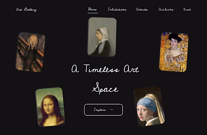 Art Gallery - Landing Page
